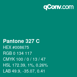 颜色代码: Pantone 327 C | qconv.com