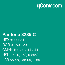 Code couleur: Pantone 3285 C | qconv.com