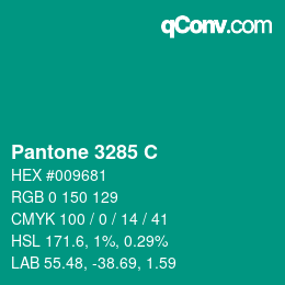 Code couleur: Pantone 3285 C | qconv.com