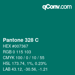 颜色代码: Pantone 328 C | qconv.com