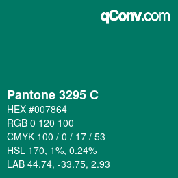 Color code: Pantone 3295 C | qconv.com
