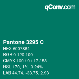 カラーコード: Pantone 3295 C | qconv.com