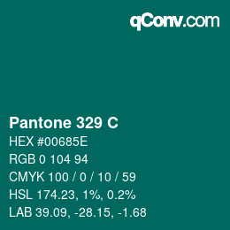 Code couleur: Pantone 329 C | qconv.com