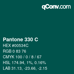 カラーコード: Pantone 330 C | qconv.com