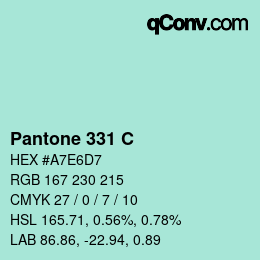 Code couleur: Pantone 331 C | qconv.com