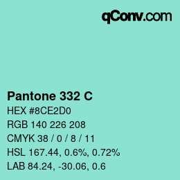 Code couleur: Pantone 332 C | qconv.com