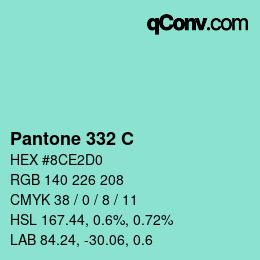 カラーコード: Pantone 332 C | qconv.com