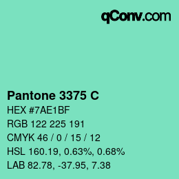 カラーコード: Pantone 3375 C | qconv.com