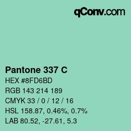 カラーコード: Pantone 337 C | qconv.com