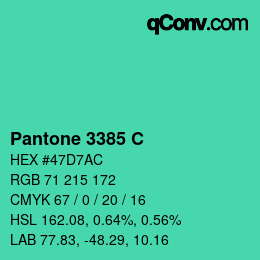 カラーコード: Pantone 3385 C | qconv.com
