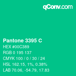 Code couleur: Pantone 3395 C | qconv.com