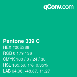 カラーコード: Pantone 339 C | qconv.com