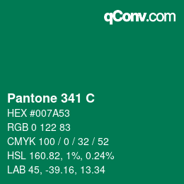 Code couleur: Pantone 341 C | qconv.com