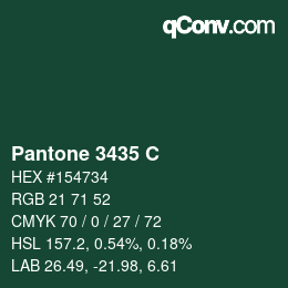 Farbcode: Pantone 3435 C | qconv.com