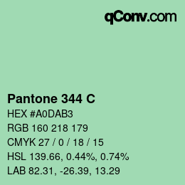 Code couleur: Pantone 344 C | qconv.com