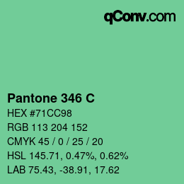 Code couleur: Pantone 346 C | qconv.com