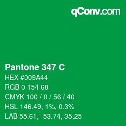 Code couleur: Pantone 347 C | qconv.com