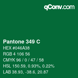 Code couleur: Pantone 349 C | qconv.com