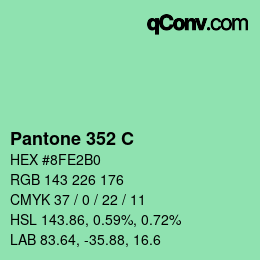 Code couleur: Pantone 352 C | qconv.com