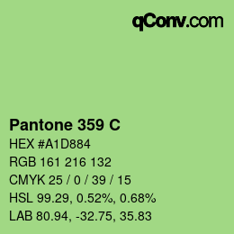 颜色代码: Pantone 359 C | qconv.com