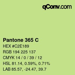 Code couleur: Pantone 365 C | qconv.com