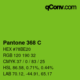 Farbcode: Pantone 368 C | qconv.com