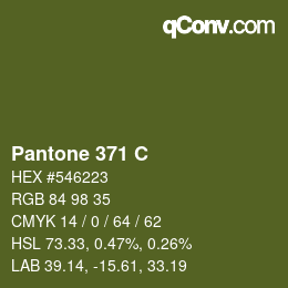 Farbcode: Pantone 371 C | qconv.com