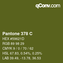 カラーコード: Pantone 378 C | qconv.com