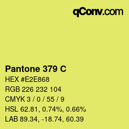 Code couleur: Pantone 379 C | qconv.com