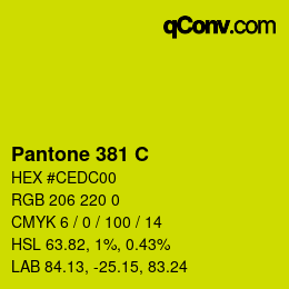 Farbcode: Pantone 381 C | qconv.com