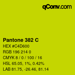 Color code: Pantone 382 C | qconv.com