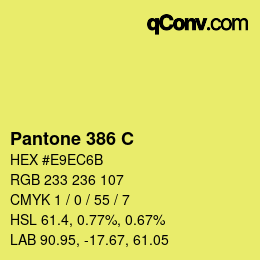 Code couleur: Pantone 386 C | qconv.com