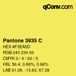 颜色代码: Pantone 3935 C | qconv.com