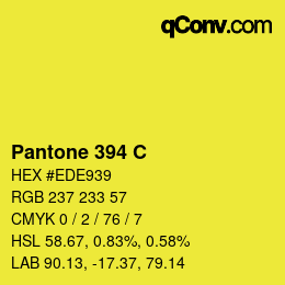 Code couleur: Pantone 394 C | qconv.com