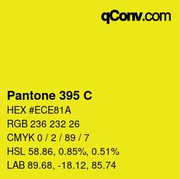 Code couleur: Pantone 395 C | qconv.com