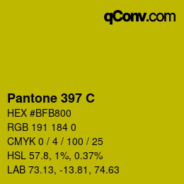 Code couleur: Pantone 397 C | qconv.com