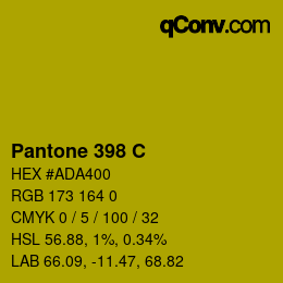 Code couleur: Pantone 398 C | qconv.com