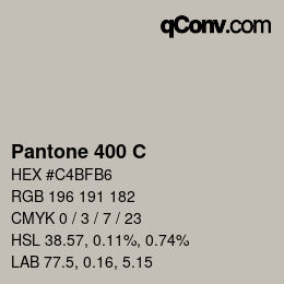 カラーコード: Pantone 400 C | qconv.com