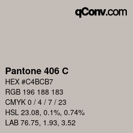 Code couleur: Pantone 406 C | qconv.com