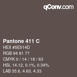 カラーコード: Pantone 411 C | qconv.com