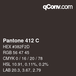カラーコード: Pantone 412 C | qconv.com