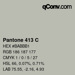 Code couleur: Pantone 413 C | qconv.com