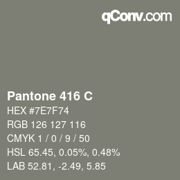 Farbcode: Pantone 416 C | qconv.com