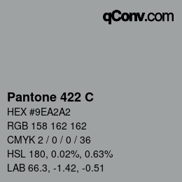 Code couleur: Pantone 422 C | qconv.com