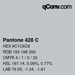 Code couleur: Pantone 428 C | qconv.com