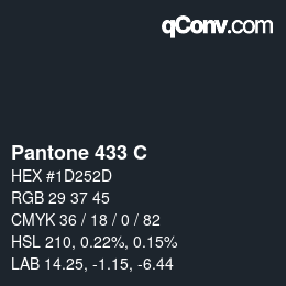 カラーコード: Pantone 433 C | qconv.com