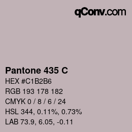 Code couleur: Pantone 435 C | qconv.com