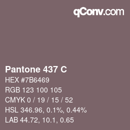 Code couleur: Pantone 437 C | qconv.com