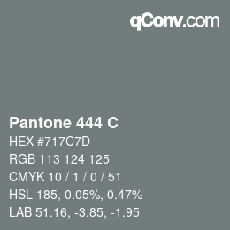 カラーコード: Pantone 444 C | qconv.com