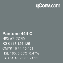 カラーコード: Pantone 444 C | qconv.com